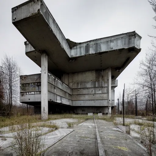 Image similar to brutalism neonlike version of pripyat art