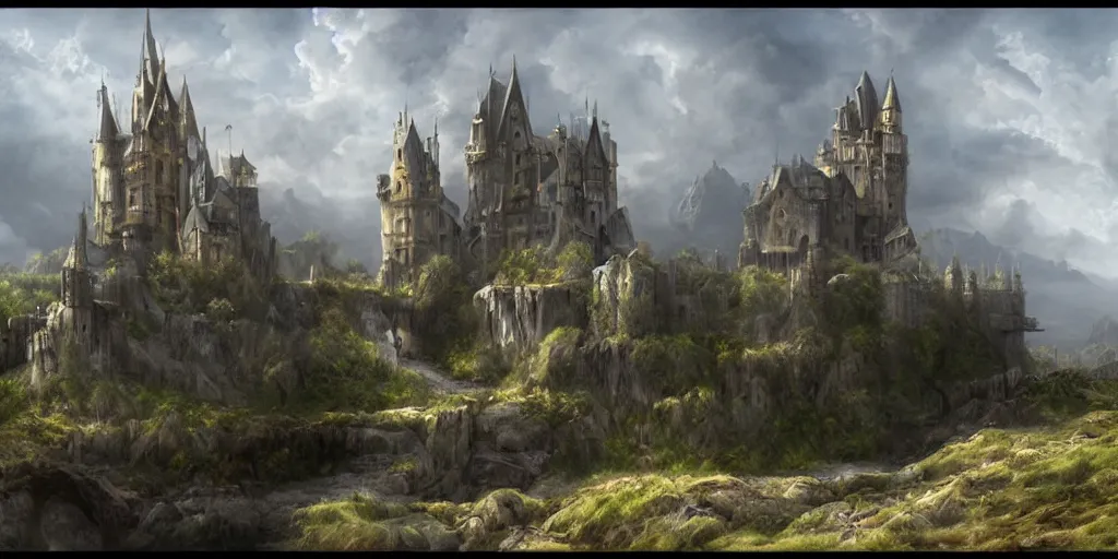 Prompt: matte painting, castle