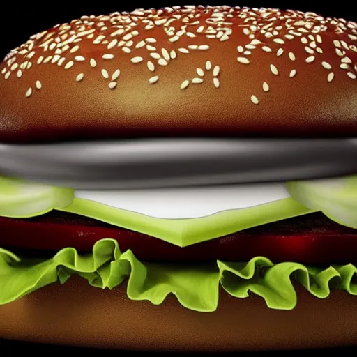 Image similar to 🍔, hyperrealism, 8k