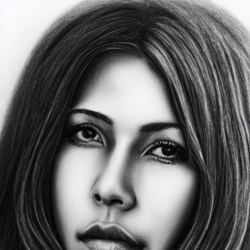 Prompt: a realistic close - up portrait of a celebrity, charcoal drawing, intricate, high definition, 4 k, trending