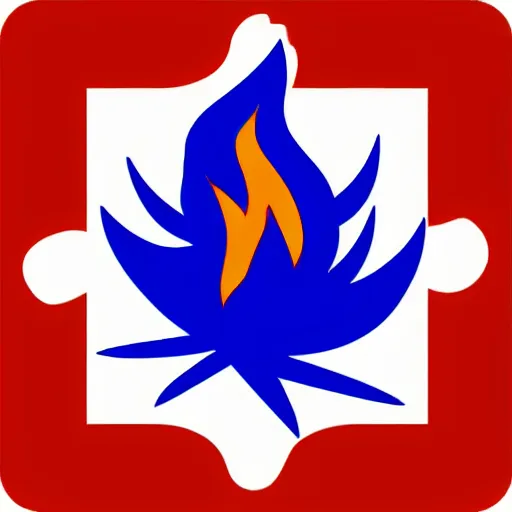 Prompt: game symbol for fire, 2 d icon