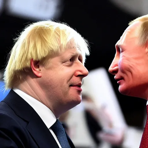 Prompt: putin slapping Boris Johnson