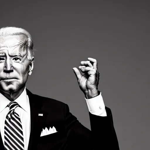 Prompt: Joe Biden as Godfather, award-winning photo, trending