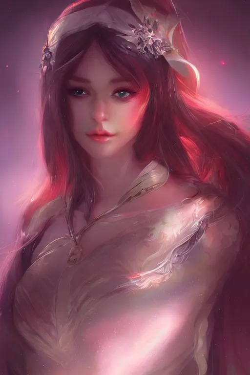 Image similar to a beautiful elf woman by wlop and ross tran