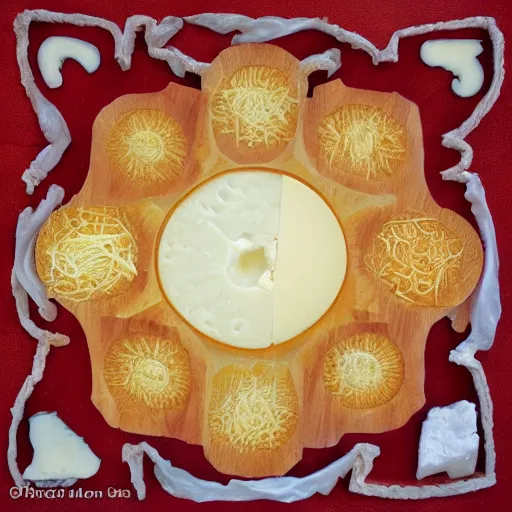 Image similar to cheese a reconstruction of the cheese taj mahal made ot of different cheeses, cheese