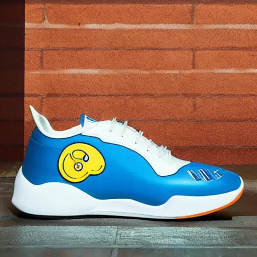 Prompt: photograph of sneakers, for basketball players, with an aerodynamic design, inspired by pokemon nidoqueen style