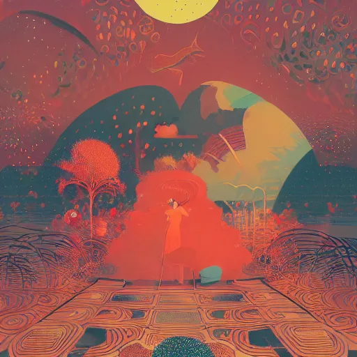 Image similar to illustration of Happiness, by Victo Ngai and James Gilleard and Bruce Pennington