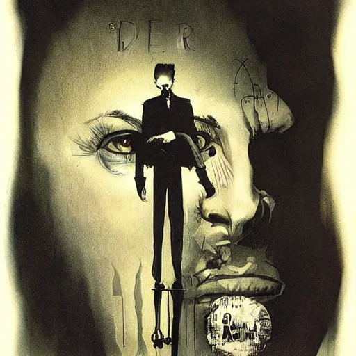 Image similar to no fears, okay one fear, by Dave McKean