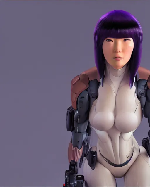 Image similar to weta disney pixar movie still portrait photo of motoko kusanagi the major ghost in the shell : : as cyborg woman by pixar : : by weta, wlop, ilya kuvshinov, rossdraws, artgerm, maxim cover, octane render, anime, octane render, 3 d, volumetric lighting, anti aliasing, raytracing : :