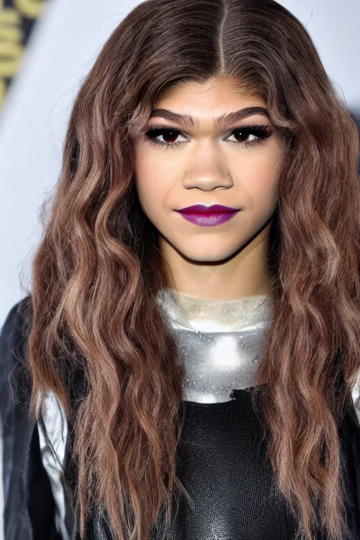 Prompt: a portrait of zendaya as spider gwen,, single head, no double head,