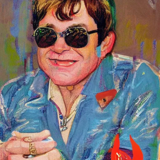 Prompt: Sir Elton John, Elton john, Elton_john, portrait