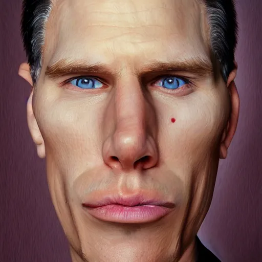 Image similar to Caricature portraits done of Jerma, realistic, hyperrealistic, very realistic, highly detailed, very detailed, extremely detailed, detailed, oil painting, digital art, trending on artstation