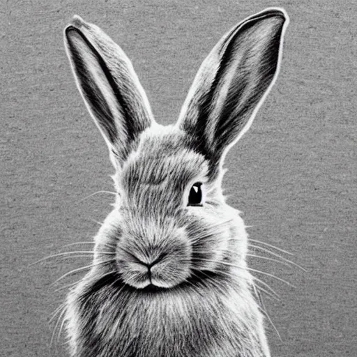 Image similar to good drawings of rabbits in sweatrs