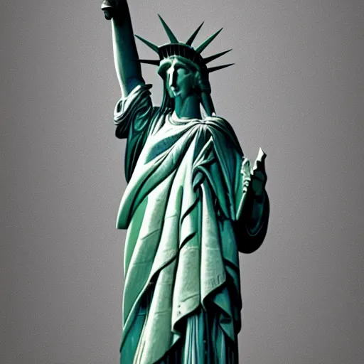 Image similar to brutalist statue of liberty