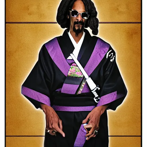 Prompt: snoop dogg as a samurai