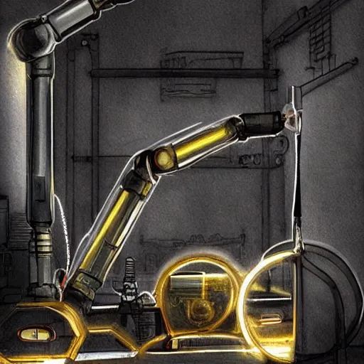 Image similar to I will fix such a machine, that from one end you can put a potato, and from the other end you will get gold. You will get so much money you will have no idea what to do with it, digital art, beautiful, award winning, great composition, amazing lighting