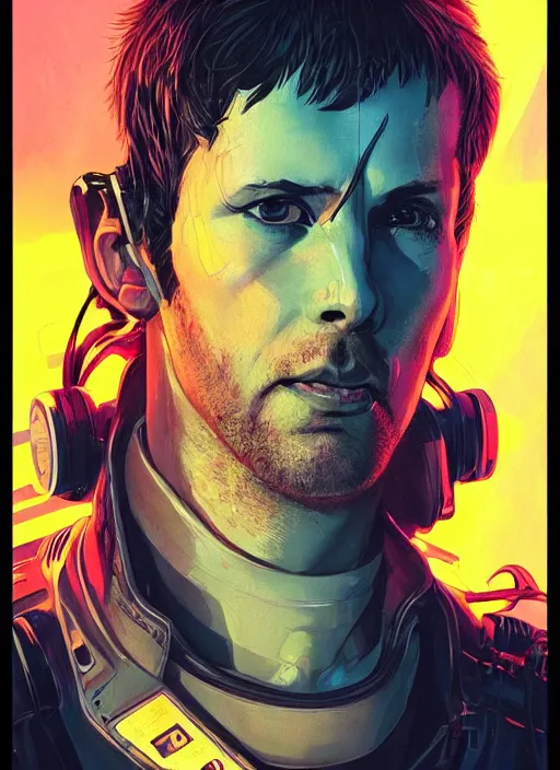 Image similar to cyberpunk space pilot character ( blade runner 2 0 4 9, dystopian, cyberpunk 2 0 7 7 character design ). attractive face. portrait by james gurney and laurie greasley and yoji shinkawa, oil on canvas. cinematic composition, hyper realism, realistic proportions, anatomy, dramatic lighting, photorealistic, high detail, 4 k