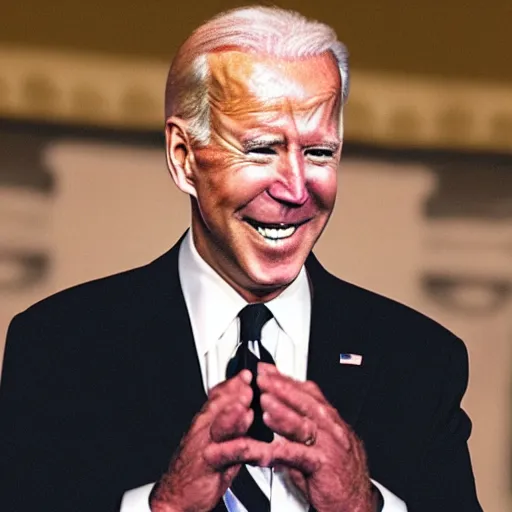 Prompt: Grainy digital camera footage of Joe Biden performing an ancient ritual while wearing necromancer garments