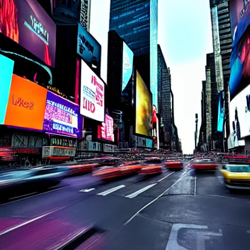 Prompt: uhd lovecraftian snot blobs the size of city buses rolling through time square