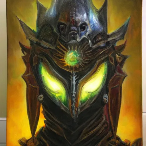 Prompt: portrait of Chaos Eater from Dark Souls, oil on canvas