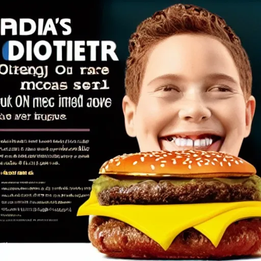 Image similar to ad for McDonald's new Mc Teethburger