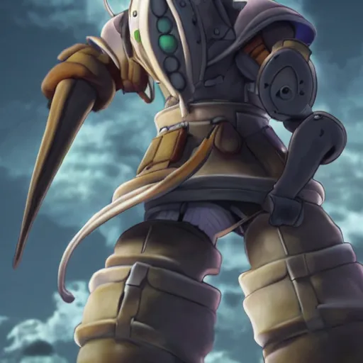 Image similar to realistic art of bondrewd from made in abyss