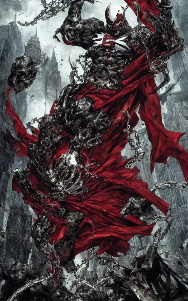 Image similar to spawn concept art by lee bermejo and greg rutkowski