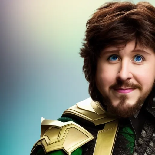 Image similar to Jon Tron as loki in the avengers, hyperrealistic