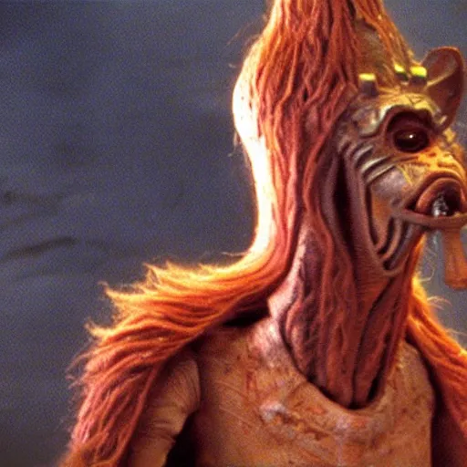 Prompt: jar jar binks reacting to atomic warfare