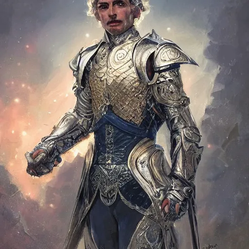 Prompt: a beautfiul award winning commission portrait of a man wearing diamond victorian armour,digital art,art by greg rutkowski,character design by charles bowater,photorealistic,ross tran,hyperdetailed,detailed face,fascinating,2021,western comic style
