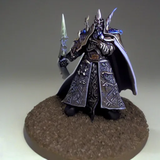 Prompt: the lich king, claymotion