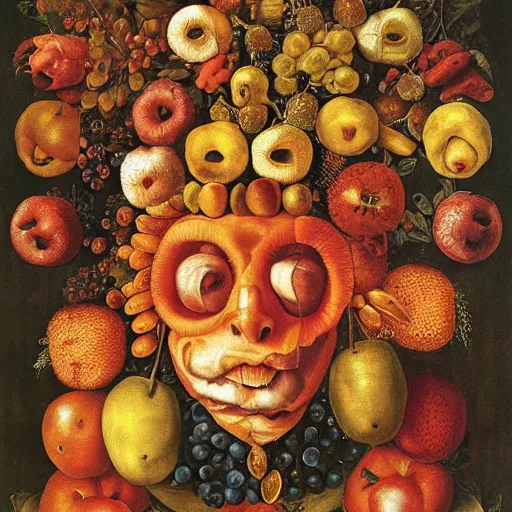 Image similar to only fruits, by giuseppe arcimboldo