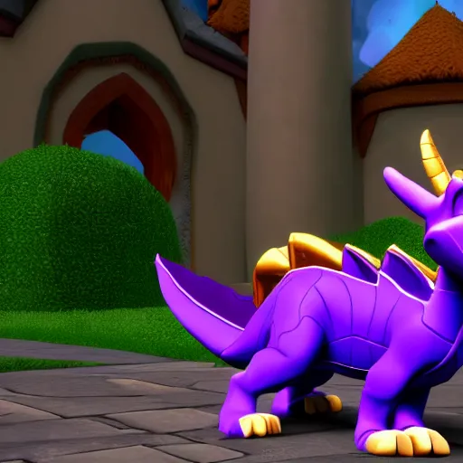 Prompt: spyro the dragon remastered in 4 k ultra hd