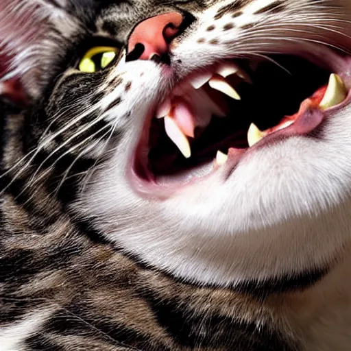 angry hissing cat
