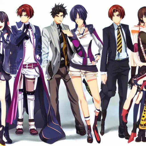 Image similar to new anime otome game characters, detailed