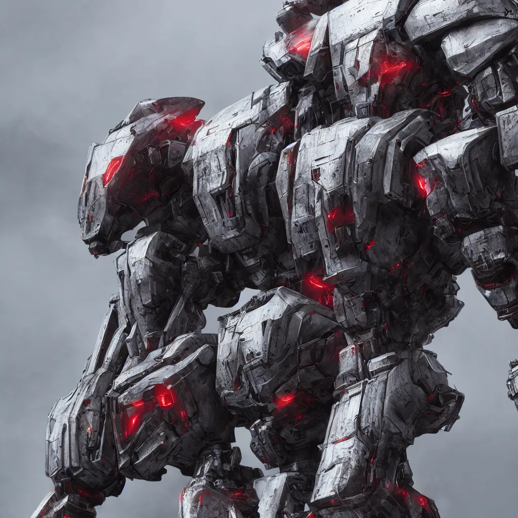 Image similar to hyper detailed cinematic rendering cg artwork, azure crimson skinny full body heavy armor armored core, weathering armor plating, endoekeleton exposure, 8 k, octane render, unreal engine, ray tracing