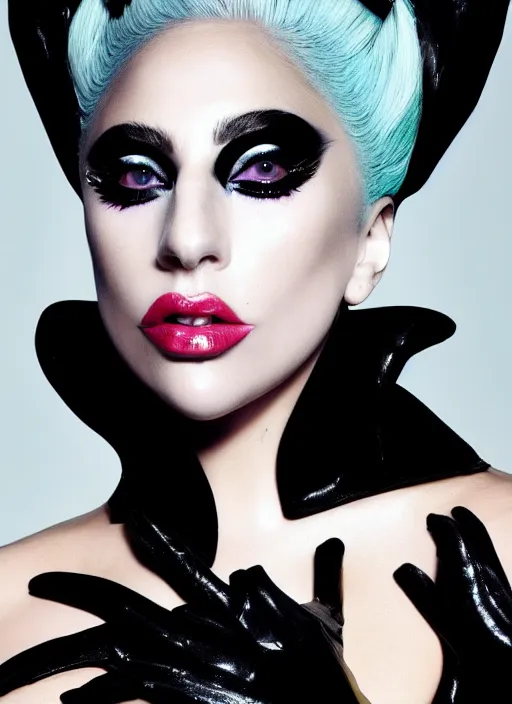 Image similar to lady gaga photoshoot by nick knight editorial studio lighting 4k makeup by Pat McGrath