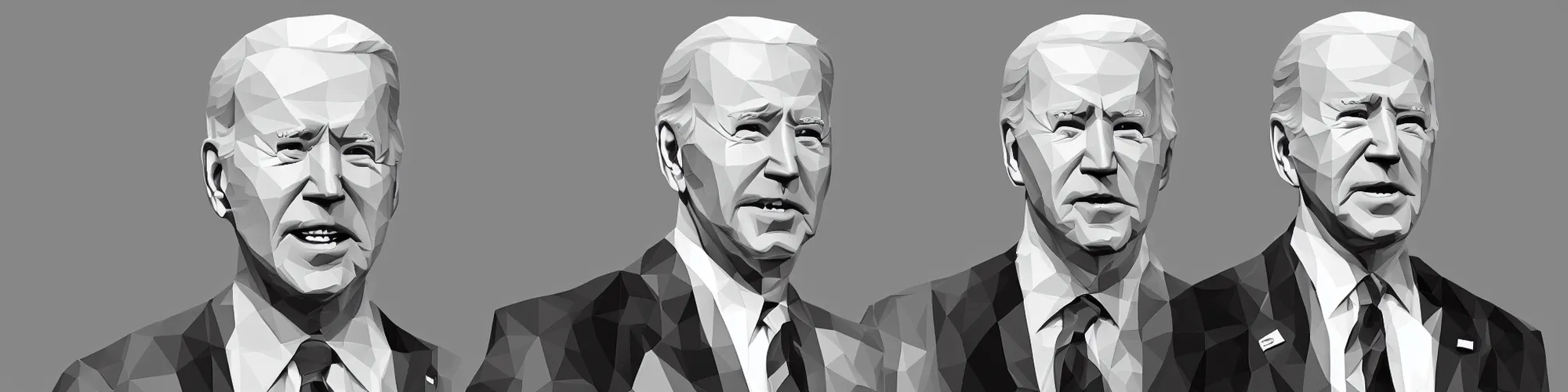 Prompt: joe biden, low poly, polygon, low poly character