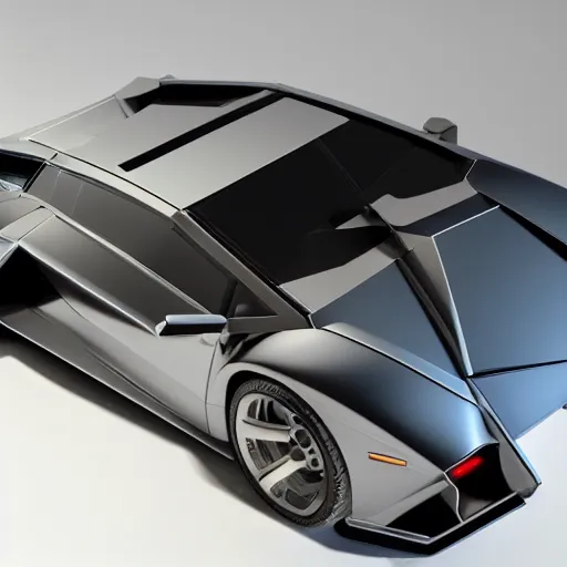 Prompt: an extremely perfect render of brushed metal f-117 nighthawk lamborghini with polished reflections! Glass, chrome, magnesium, obsidian, porcelain panels, titanium, glowing, leds, metallic, volumetric lighting, Blender, 3d, realistic shadows, caustics, highly detailed, ultra realistic, 8k, hd