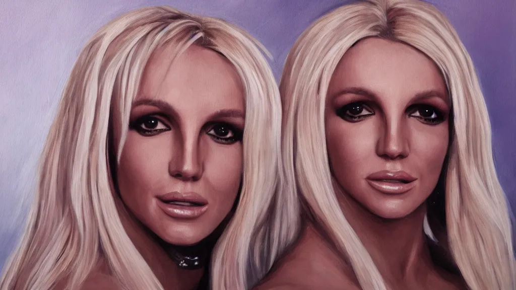 Prompt: A portrait painting of britney spears; ; 8k