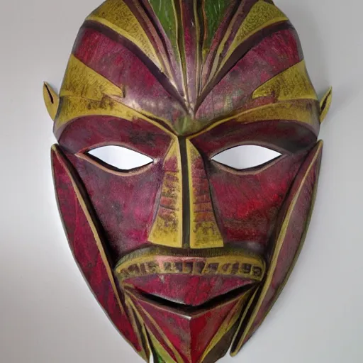 Image similar to tribal mask made from waterlily flowers