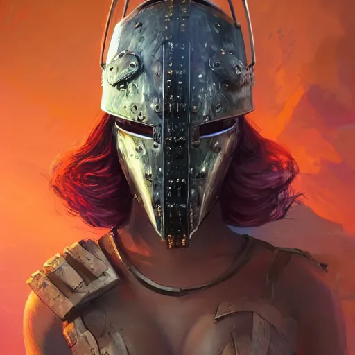 Image similar to cyberpunk viking helmet mask warrior goddess robot ninja fantasy, art gta 5 cover, official fanart behance hd artstation by jesper ejsing, by rhads, makoto shinkai and lois van baarle, ilya kuvshinov, ossdraws