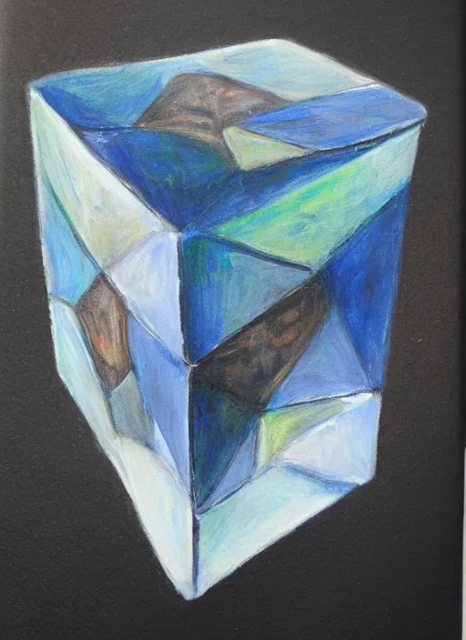 Image similar to realistic portrait of a elemental rubic's cube on a mystic groove, clearcore, clean
