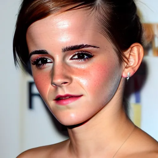 Image similar to Emma Watson cross eyed