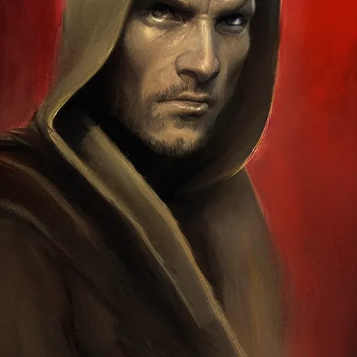 Image similar to portrait of a man by greg rutkowski, jedi knight, hybrid between human and twi'lek, wearing black wool cap and jedi robes, star wars expanded universe, he is about 3 0 years old, highly detailed portrait, digital painting, artstation, concept art, smooth, sharp foccus ilustration, artstation hq