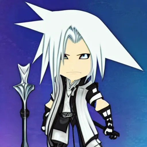 Image similar to chibi Sephiroth from Final Fantasy