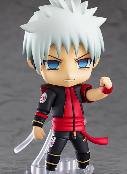 Image similar to a nendoroid of a hidan, naruto anime, detailed product photo