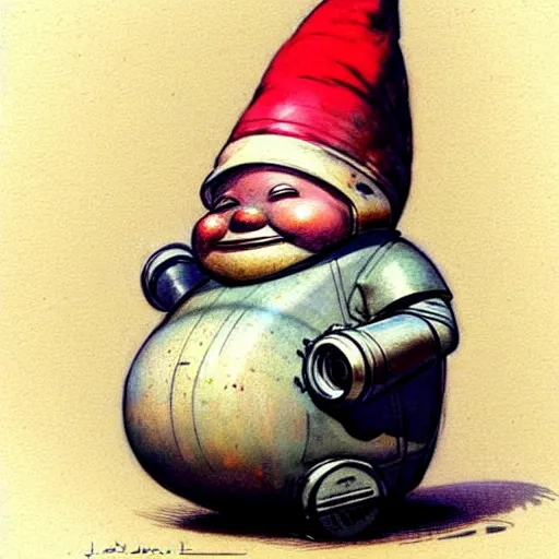 Image similar to ( ( ( ( ( 1 9 5 0 s robot knome very fat. muted colors. ) ) ) ) ) by jean - baptiste monge!!!!!!!!!!!!!!!!!!!!!!!!!!!!!!