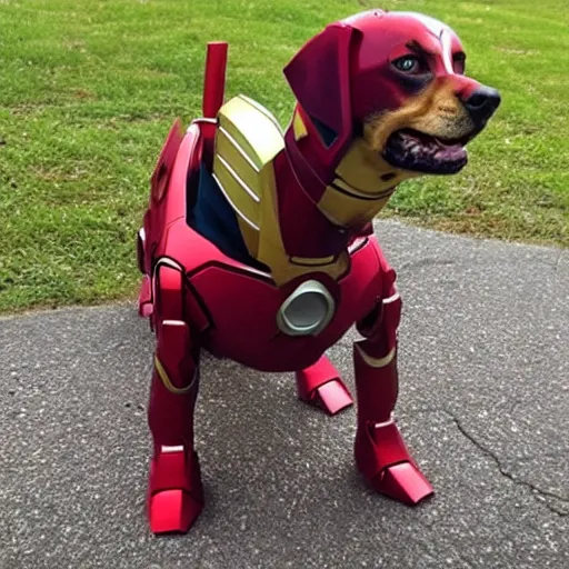 Image similar to ironman as a dog