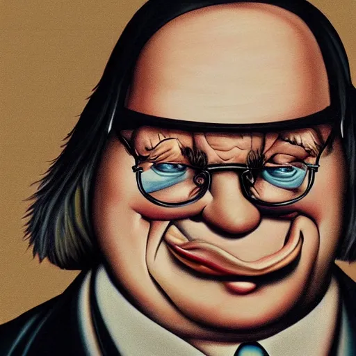 Image similar to peter griffin, hyperrealism, in the style of dali